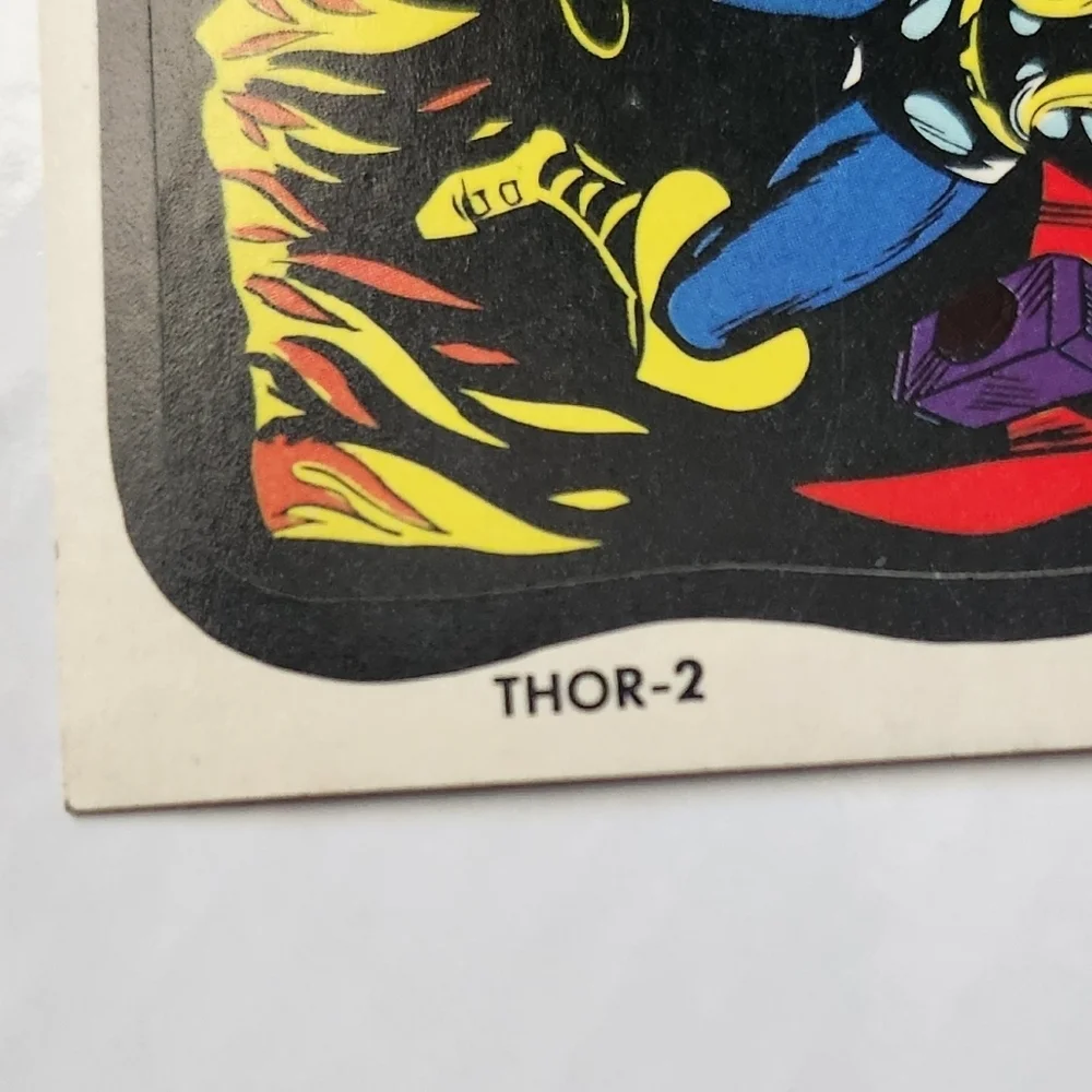 🔨RARE Tan Back Vintage 1973 Wacky Packages - Thor Sticker (Topps) ⚡🔨